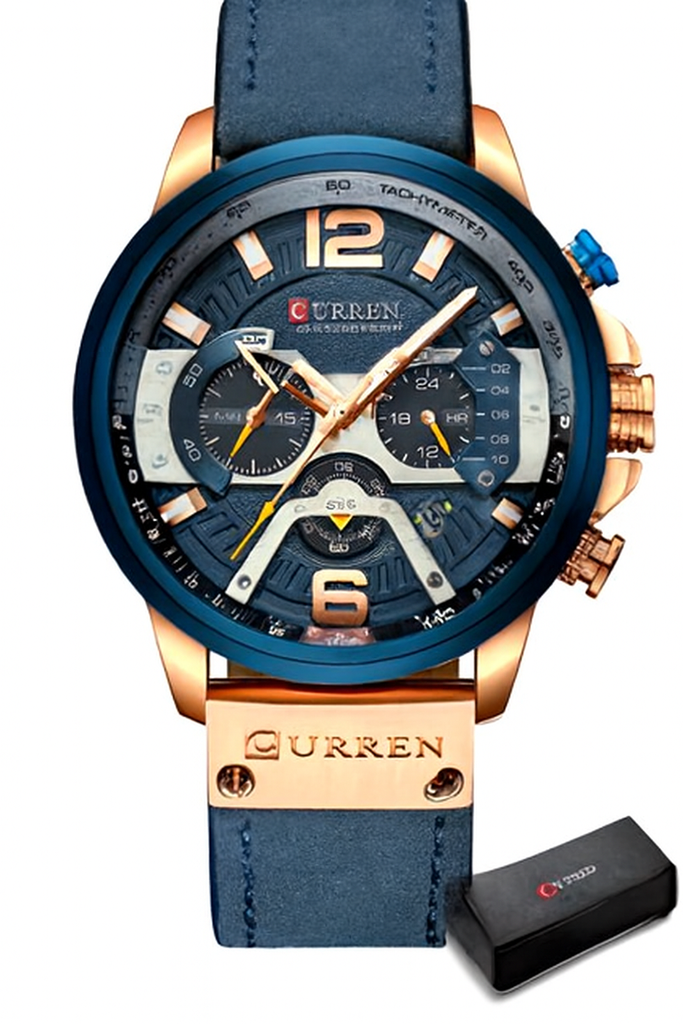Military Leather Chronograph Wristwatch – A Perfect Blend of Rugged Elegance and Precision