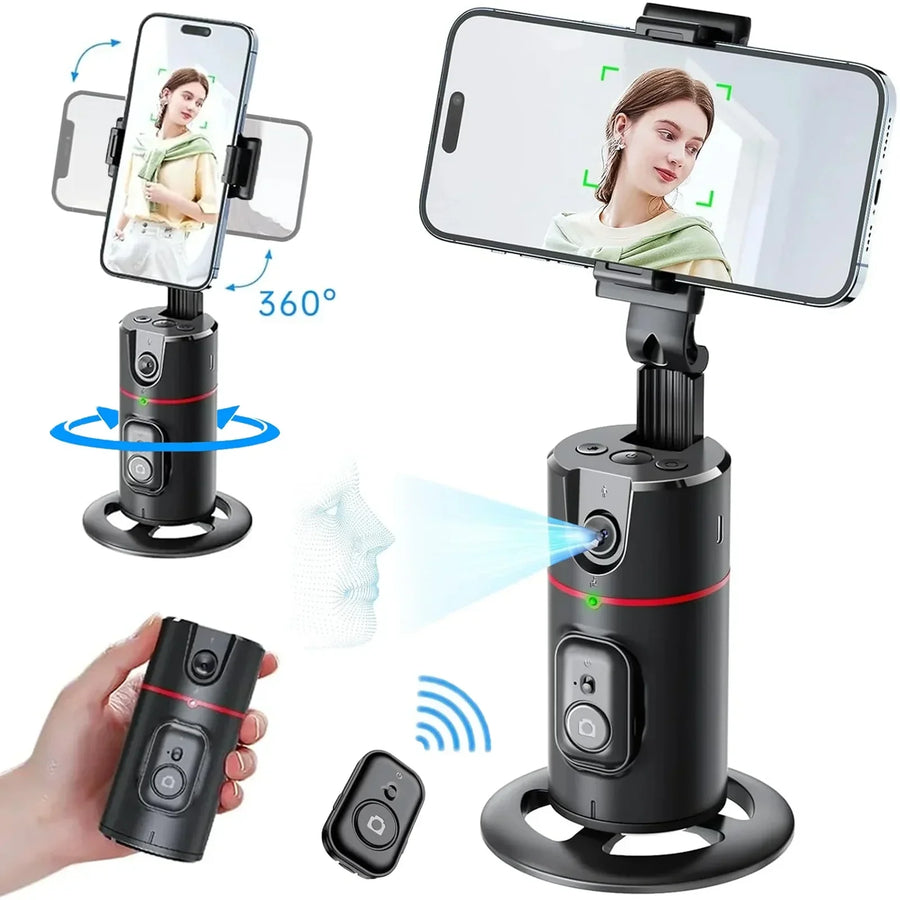 360 degree rotating magnetic phone holder - Auto face tracking phone holder -