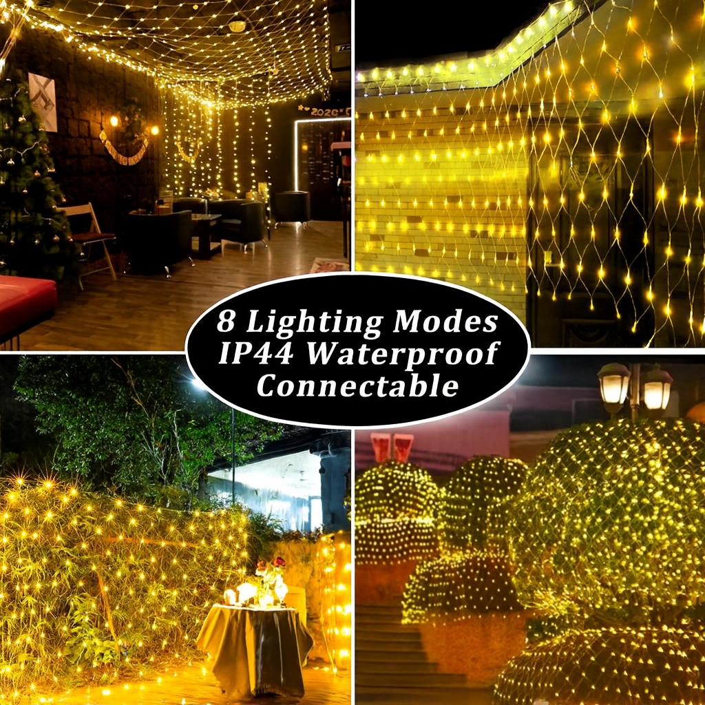 🌟 Illuminate Your Outdoors with Net Mesh Solar Fairy Lights! 🌟