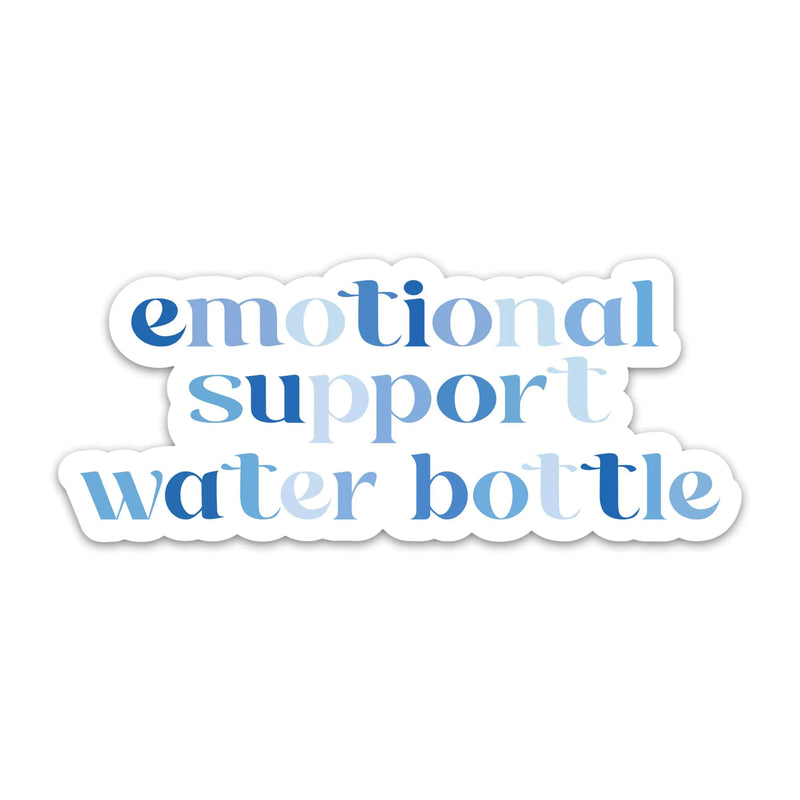 Emotional Support Water Bottle Stickers - Mental Health Self Care Vinyl Decals (3 Pack)