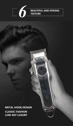 Kemei Professional Rechargeable Hair Clipper - Cordless Electric Trimmer for Men