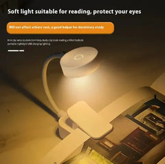 Portable LED Clip-On Reading Light - Folding Mini Book Lamp for Night Reading