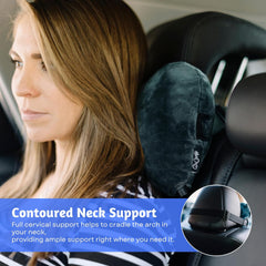 Lumbar Support Pillow, Back Pillow for Lower Back Pain Relief | Inflatable Travel Neck Pillow, Adjustable Lower Back Cushion with Washable Cover, Ergonomic Head Support for Car Seat