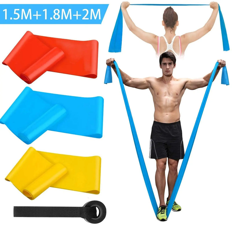 Get Fit with Our 3-Pack Elastic Resistance Bands for Yoga, Pilates, and Crossfit! 💪✨ #FitnessGoals #WorkoutEssentials