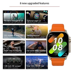 Upgrade your wrist game with the  T900 Ultra Smartwatch! Stay connected with Bluetooth calls, message alerts, and heart rate monitoring. Perfect for both men and women on the go! #Smartwatch #Fitness #TechTrends