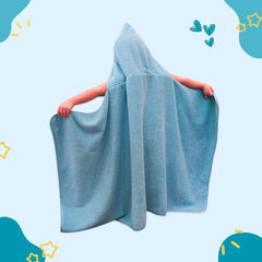 Princess Baby Bath Towel [Ice Blue] Hooded Toddler Towels for Girls up to 10 Years - Oversized Baby Towels with Super Absorbent 100% Cotton - Soft and Cozy Beach Towel - Full Coverage Kids Bath Towel