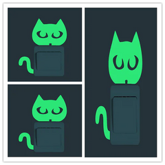 Glow-in-the-Dark Wall Stickers & Light Switch Decor - Luminous PVC Decorative Stickers