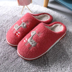 Cute Couples Non-Slip Plush Winter Slippers - Cozy Home Footwear for Two