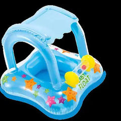 Kids Inflatable Car Float with Canopy | Pool Swimming Ring for Children