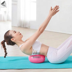 9.84 Inch Pilates Exercise Ball, anti Burst Mini Bender Ball with Inflatable Straw for for Stability, Barre, Pilates, Yoga, Core Training and Physical Therapy (Blue)