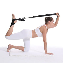 Premium Yoga Stretch Strap - Cotton Exercise Band for Flexibility & Stretching