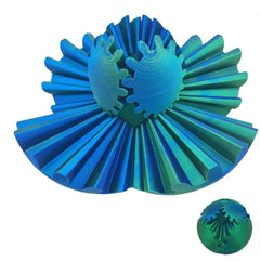 3D Printed Gear Ball Fidget Toy - Rotating Mechanical Puzzle Stress Relief