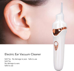 Hilitand Electric Ear Vacuum Cleaner – USB Rechargeable Ear Wax Removal Tool with LED Light, Soft Tip, and Low Noise (White)