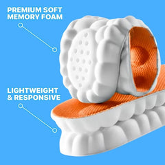 Steppers Insoles for Men & Women – Arch Support 4D Memory Foam Cloud Insoles for Foot Fatigue Relief