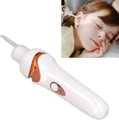 Hilitand Electric Ear Vacuum Cleaner – USB Rechargeable Ear Wax Removal Tool with LED Light, Soft Tip, and Low Noise (White)
