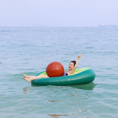 Giant Inflatable Avocado Pool Float - Premium Summer Pool Toy with Removable Pit