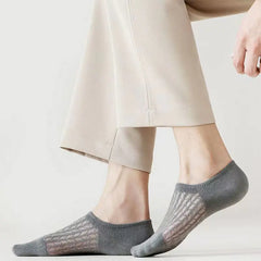 Men's Summer Thin Cotton Breathable Ankle Socks - Comfortable Low-Cut Athletic Socks