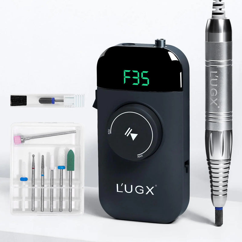 Professional Electric Nail Drill 35000RPM - Rechargeable Cordless Nail File Machine with 8 Drill Bits