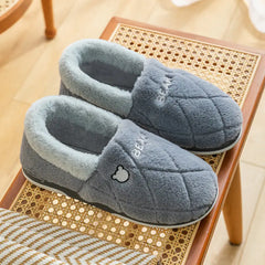 Cozy Bear Plush Slippers - Warm Winter House Shoes for Adults