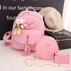 Women's Convertible Backpack & Shoulder Bag - Waterproof PU Leather Multi-Color Bag