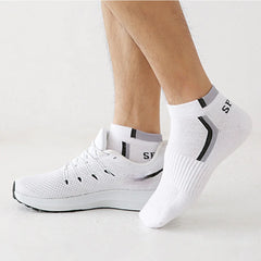 Premium Men's Summer Athletic Socks - 10 Pack Breathable Sports Crew Socks