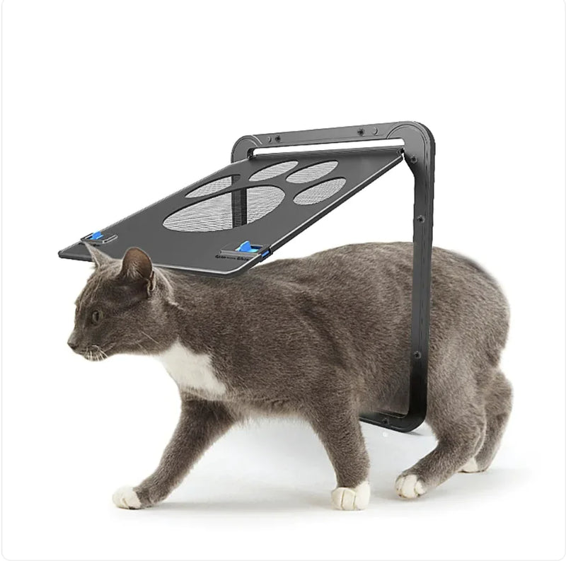 Magnetic Pet Door for Screen - Large Dog Cat Flap with Lock & Auto-Close