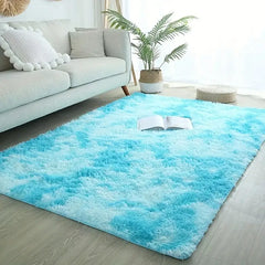 Tie Dye Plush Rectangle Floor Mat for Home Decor 47x63in