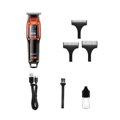 Kemei KM-658 Professional LCD USB Hair Clipper - Cordless Barber Trimmer