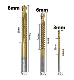 6-Piece Step Drill Groove Saw Set - Professional Drilling Kit for Metal & Wood