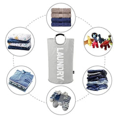 Fabric Heavy Duty Laundry Basket With Aluminum handle