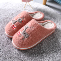 Cute Couples Non-Slip Plush Winter Slippers - Cozy Home Footwear for Two