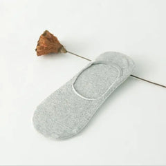 Men's Invisible No-Show Boat Socks - 5 Pack Anti-Slip Cotton Blend