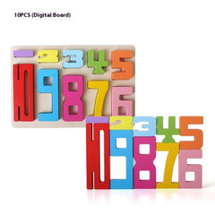 Educational Wooden Number Blocks Set - Math Learning Toys for Kids Ages 4-6