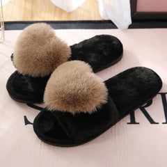 Women's Plush Cross Section Slippers for Warmth