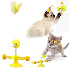 Interactive Rotating Cat Windmill Toy - Spinning Pet Entertainment & Exercise