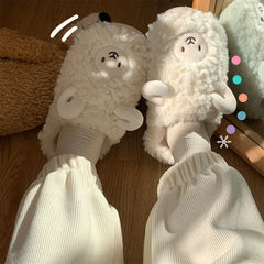 Cute Cartoon Cotton Slippers for Couples - Cozy Winter Indoor House Shoes