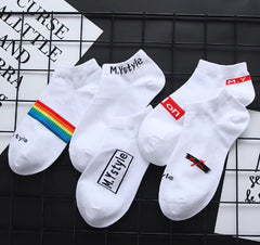 Premium Men's White Cotton Athletic Socks - Breathable Sports Socks for Spring Summer