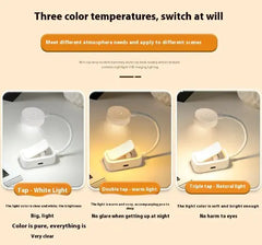 Portable LED Clip-On Reading Light - Folding Mini Book Lamp for Night Reading