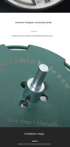 Professional Adjustable Wood Hole Saw - Precision Cutting Tool for Woodworking