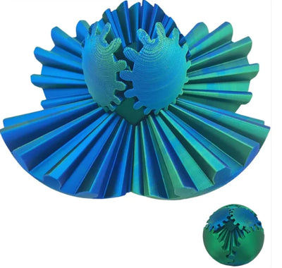 3D Printed Fidget Gear Ball - Stress Relief Rotation Toy
