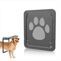 Magnetic Pet Door for Screen - Large Dog Cat Flap with Lock & Auto-Close