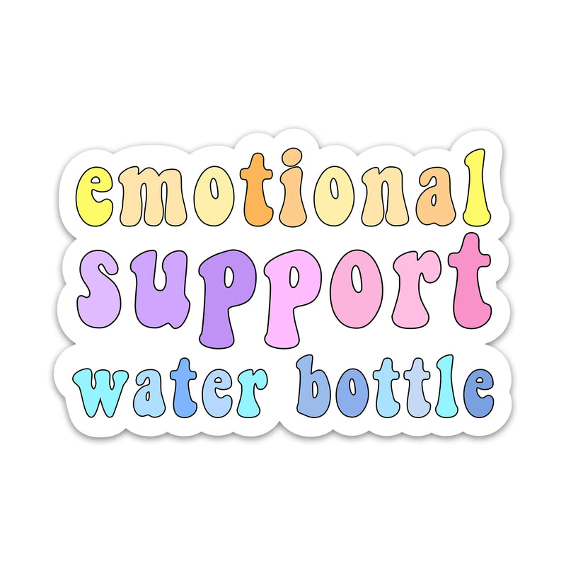 Emotional Support Water Bottle Stickers - 3PC Mental Health Wellness Decals