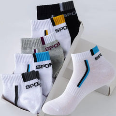 Premium Men's Summer Athletic Socks - 10 Pack Breathable Sports Crew Socks