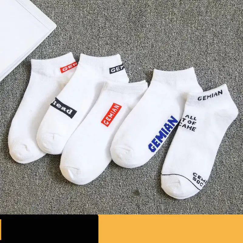 Premium Men's White Cotton Athletic Socks - Breathable Sports Socks for Spring Summer