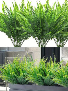 Artificial Green Fern Leaf -  Realistic Artificial Fern, Premium Silk Foliage for Wedding Décor & Floral Arrangements
