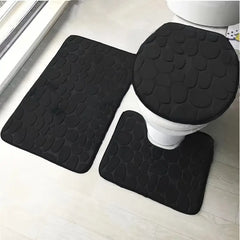 3-Piece Non-Slip Bathroom Rug Set