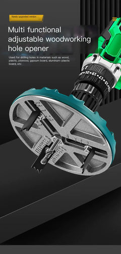 Professional Adjustable Wood Hole Saw - Precision Cutting Tool for Woodworking