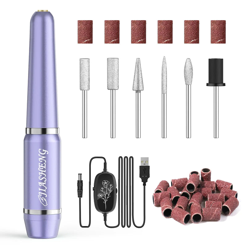 Professional Electric Nail Drill Kit - USB Rechargeable Manicure Tool with Drill Bits