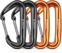 Carabiner Clips Heavy Duty 12Kn (2697 Lbs)-Lightweight Locking Carabiners for Camping, Hiking, Hammock, Dog Leash Harness, Outdoor and Gym Etc, Keychains& Utility