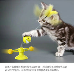 Interactive Rotating Cat Windmill Toy - Spinning Pet Entertainment & Exercise